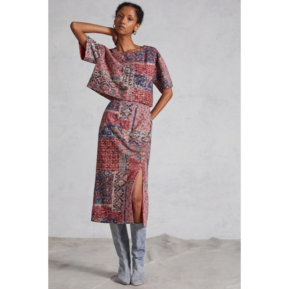 Anthropologie Nikita Mhaisalkar Sequined Abstract Moroccan Print